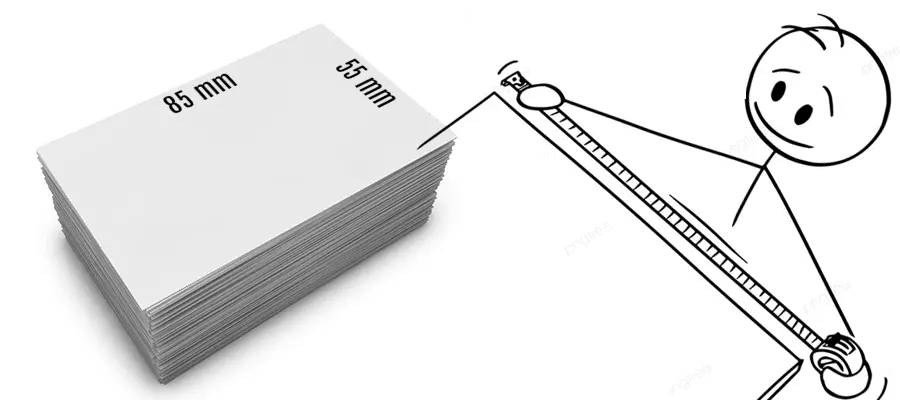 Medidas de una tarjeta personal