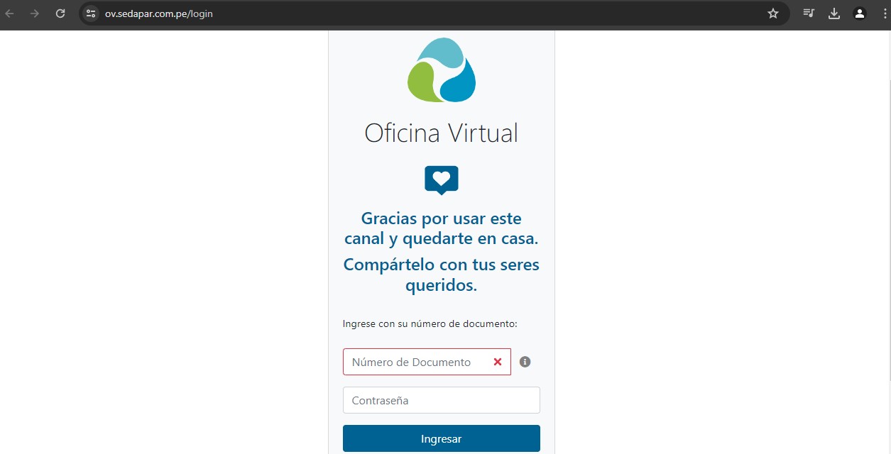 Oficina Virtual Sedapar